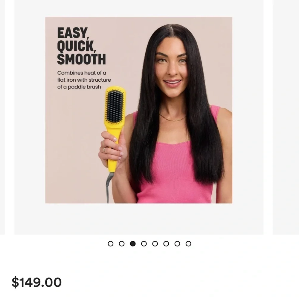 New Drybar Yellow & Gray Hair Straightener
